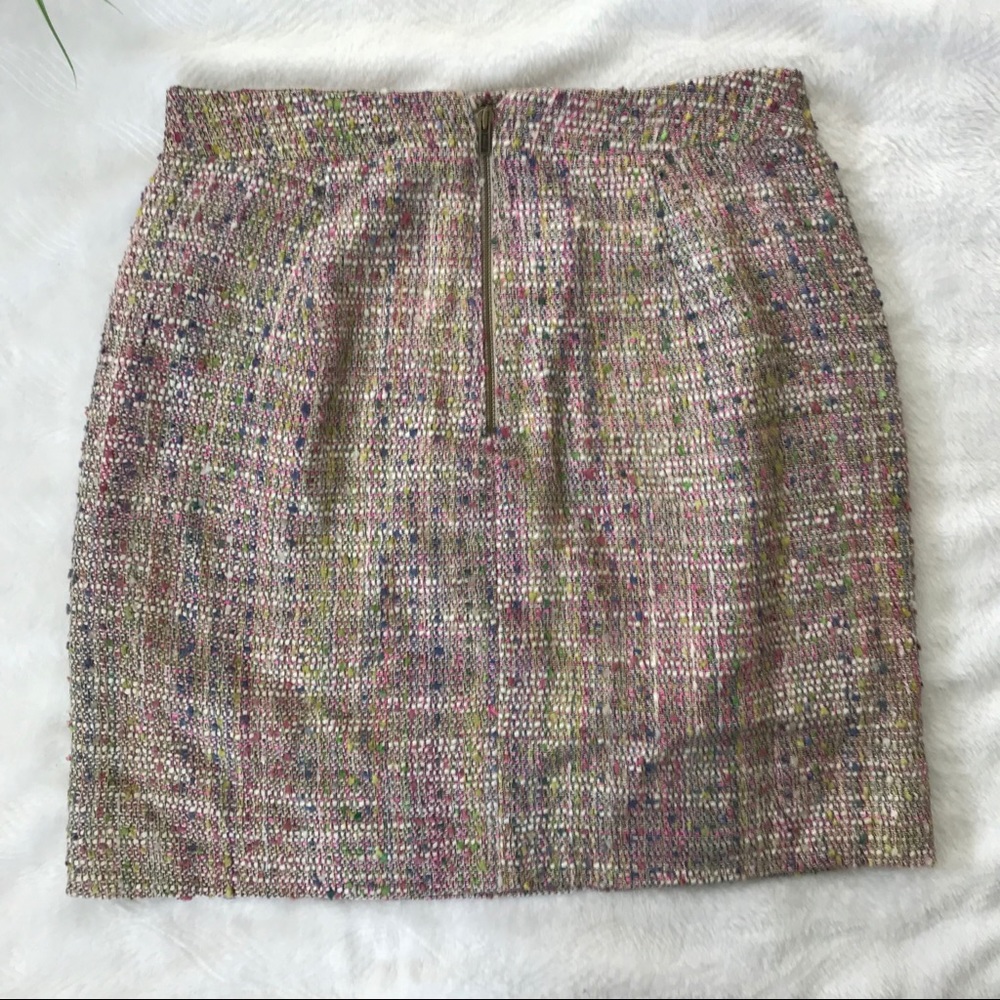 J Crew Multicolor Tweed Short Pencil Career Skirt - Picture 4 of 7